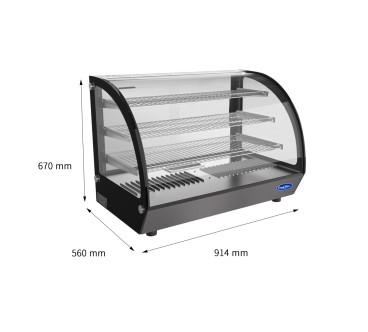 Vitrina Refrigerada Sobremesa Rectangular 91cm