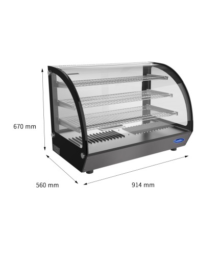 Vitrina Refrigerada De Sobremesa Cristal Rectangular Ventilada 915*560*670MM