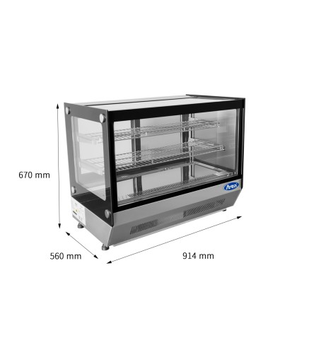 Vitrina Refrigerada De Sobremesa Cristal Rectangular Ventilada 715*560*670MM