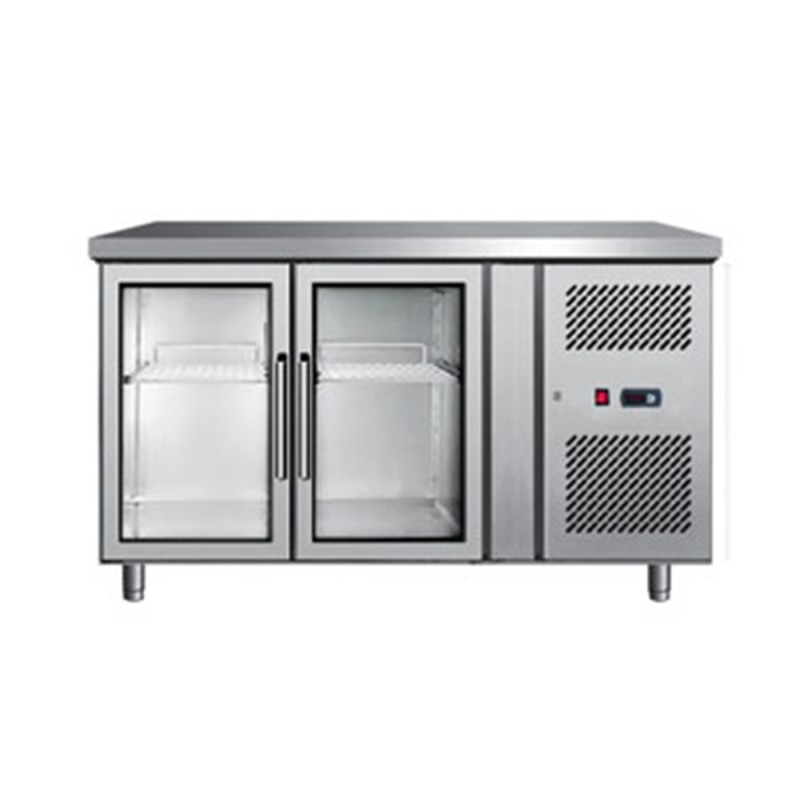 Mesa Fría 2 Puertas Cristal 1360x700x850+100mm 220V/50Hz 250W 280L -2 +8C R290 Mesa Fría 2 Puertas Cristal 1360x700x850+100mm 220V/50Hz 250W 280L -2 +8C R290