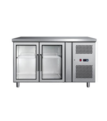 Mesa Fría 2 Puertas Cristal 1360x700x850+100mm 220V/50Hz 250W 280L -2 +8C R290