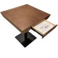 Mesa Comedor Madera Restaurante 70x70cm Cajón Integrado Mesa Comedor Madera Restaurante 70x70cm Cajón Integrado