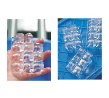 Máquina De Hielo Cuadrado Por Aire 190W INOX 304 40KG/24H CE 375*415*615MM Capacidad 10KG