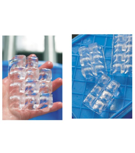 Máquina De Hielo Cuadrado Por Aire 190W INOX 304 40KG/24H CE 375*415*615MM Capacidad 10KG