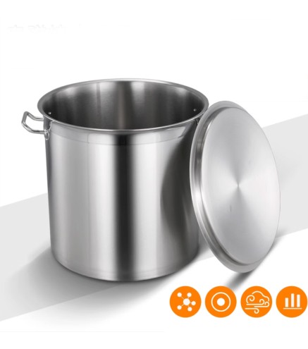 Olla Sopa Inox (20L/50L/98L) Ø30/40/50 CM Inducción/Fuego