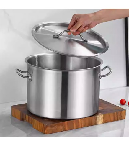 Olla Sopa Con Tapa 14L Ø30cm Inox 304 Inducción/Fuego