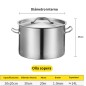 Olla Sopa Con Tapa 14L Ø30cm Inox 304 Inducción/Fuego Olla Sopa Con Tapa 14L Ø30cm Inox 304 Inducción/Fuego