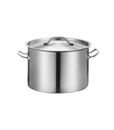 Olla Sopa Con Tapa 20L Ø30cm Inox 304 Inducción/Fuego
