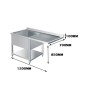 Fregadero Inox 1 Seno 1200x700x950 MM (Izquierda/Derecha) Fregadero Inox 1 Seno 1200x700x950 MM (Izquierda/Derecha)