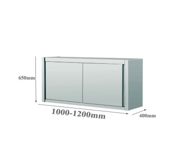 Gabinete Pared Acero Inox (100/120)x40x65cm