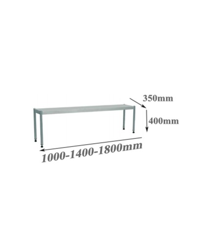Estantería Central Inox Doble Capa (100/140/180)x35x70cm