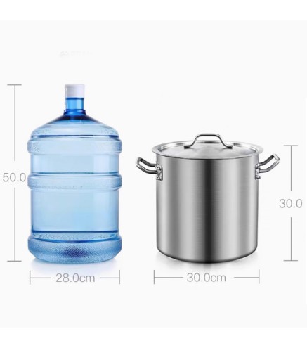 Olla Sopa Inox (20L/50L/98L) Ø30/40/50 CM Inducción/Fuego