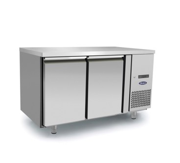 Mesa Refrigerada Acero Inox Ventilada Con 2 Puertas - Capacidad  240L -2°/+8°C 1360X600X850MM