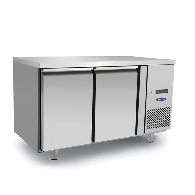 Mesa Refrigerada Acero Inox Ventilada Con 2 Puertas - Capacidad 240L -2°/+8°C 1360X600X850MM Mesa Refrigerada Acero Inox Ventilada Con 2 Puertas - Capacidad 240L -2°/+8°C 1360X600X850MM