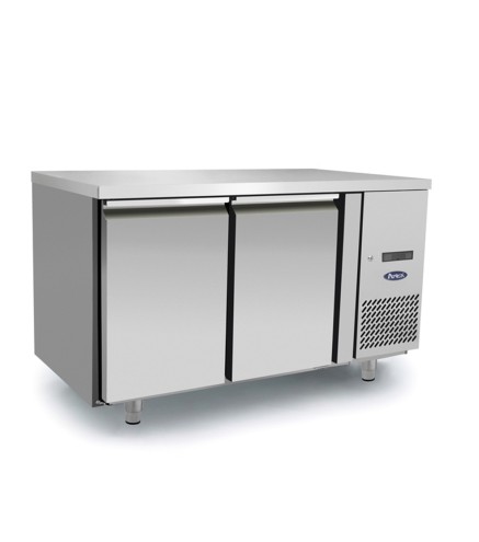 Mesa Refrigerada 1.36m 2 Puertas Inox 240L 136x60x85CM