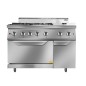 Cocina de Gas Profesional de 6 Quemadores con Horno 120x70x108.5cm 50kW
