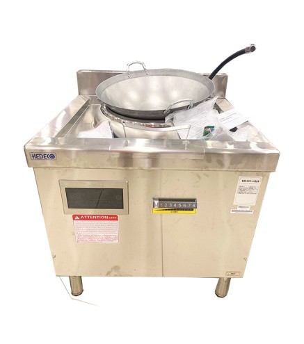 Estufa Para Freír Inducción Con 2 Ollas 50cm 380V 15kW Inox