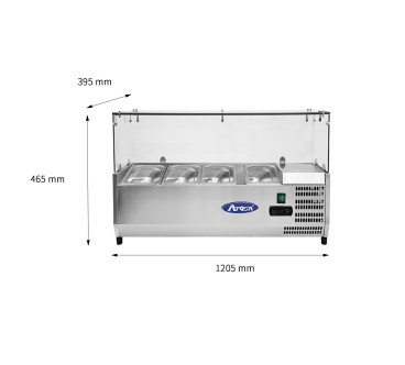 Vitrina Fría Superior 4xGN1/3 1205X335X460MM R600a