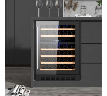 Enfriador De Vino - 46 Botellas De Capacidad. 5℃~18℃, 595 X 570 X (820MM-870MM) Con Puerta De Cristal