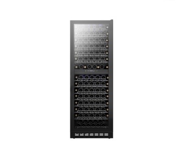 Enfriador De Vino Para 163 Botellas 5℃~18℃, 595 X 680 X 1710MM Con Puerta De Cristal