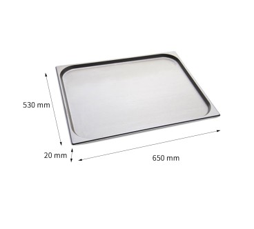 Cubeta GN 2/1 Inox 201 (20/40/65/100/150/200mm) Lisa