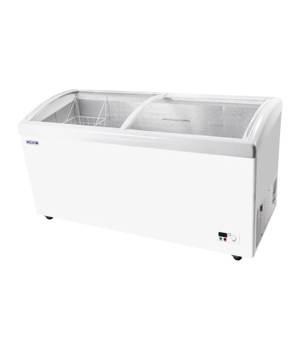 Congelador/ Refrigerador Dual Horizontal Curvo Tapa Cristal -35°C/+8°C 256L / 396L / 516L