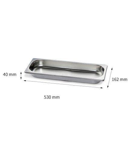 Cubeta GN 2/4 Inox 201 (40/65/100/150mm)