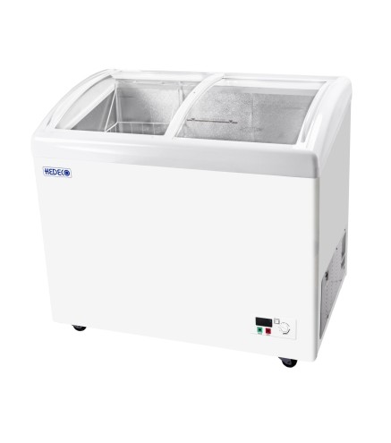 Congelador/Refrigerador Dual Deslizante Con Cristal Curvado, -35℃ ~ 8℃ 256L / 396L / 516L