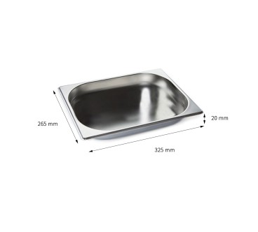 Cubeta GN 1/2 Inox 201 (20/40/65/100/150/200mm) Lisa