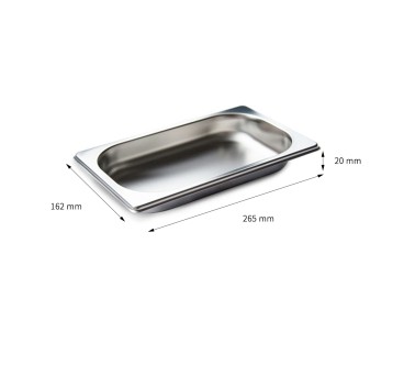 Cubeta GN 1/4 Inox 201 (20/40/65/100/150/200mm) Lisa