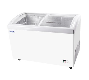 Congelador/Refrigerador Dual Deslizante Con Cristal Curvado, -35℃ ~ 8℃ 256L / 396L / 516L