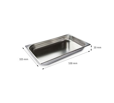 Cubeta GN 1/1 Inox 201 (20/40/65/100/150/200mm) Lisa