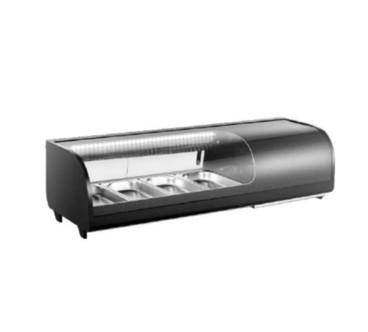 Vitrina Refrigerada Para Sushi o Tapas 2-10°C 230W 52L 5*1/3Gn 1324*406*316MM