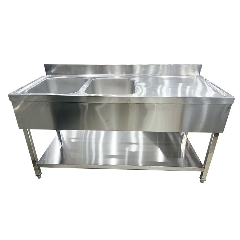 Fregadero Acero inoxidable Doble Seno (Izquierda/Derecha) 1600*700*850+100MM Fregadero Acero inoxidable Doble Seno (Izquierda/Derecha) 1600*700*850+100MM