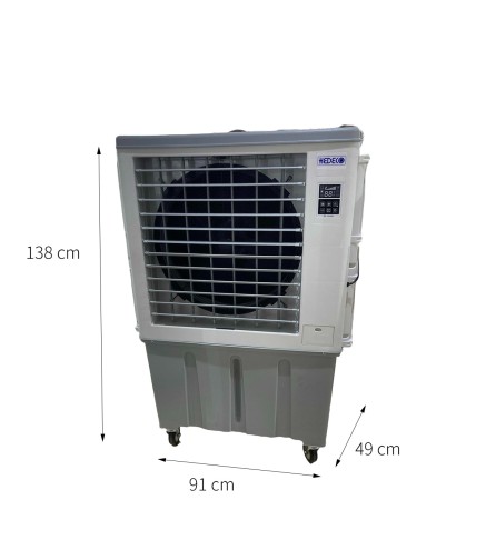 Climatizador Evaporativo Industrial 120L | 150m² | Portátil con Ruedas | Ecológico