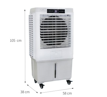 Climatizador Evaporativo Industrial 40L | 50m² | Portátil con Ruedas | Ecológico