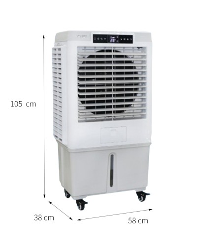 Climatizador Evaporativo Industrial 40L | 50m² | Portátil con Ruedas | Ecológico