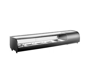 Vitrina Refrigerada Para Sushi o Tapas 2-10°C 230W 62L 6*1/3Gn 1500*406*316MM