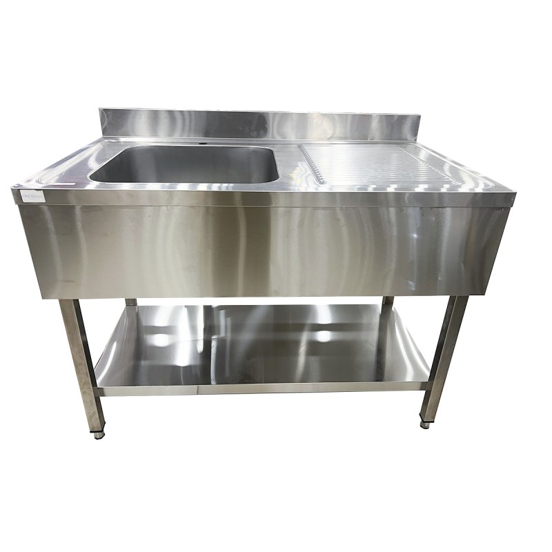 Fregadero Industrial Inox 120x70cm con Escurridor (Izquierda/Derecha) Fregadero Industrial Inox 120x70cm con Escurridor (Izquierda/Derecha)