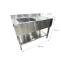 Fregadero Industrial Inox 120x70cm con Escurridor (Izquierda/Derecha) Fregadero Industrial Inox 120x70cm con Escurridor (Izquierda/Derecha)