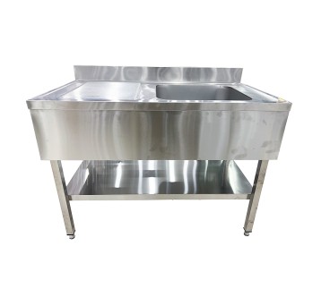 Fregadero Industrial Inox 120x70cm con Escurridor (Izquierda/Derecha)