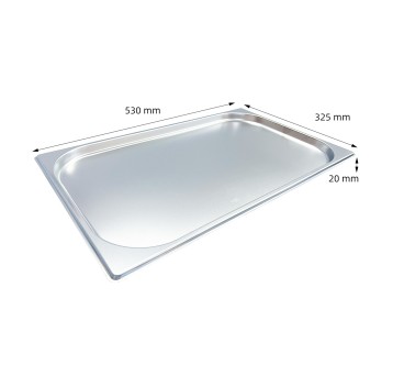 Cubetas Gastronorm Y Tapa GN 1/1 - Lisa - Acero 201 - 20MM/40MM/65MM/100MM/150MM/200MM
