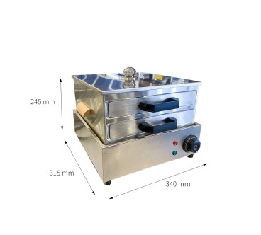 Olla de Fideos de arroz al vapor Doble Inox 2kW 30x33cm