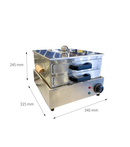 Olla de Fideos de arroz al vapor Doble Inox 2kW 30x33cm