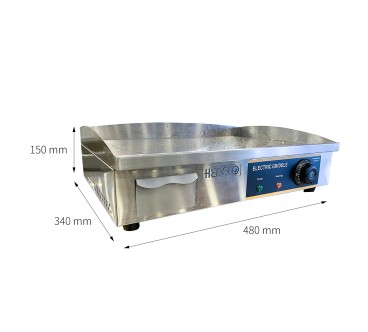 Plancha Eléctrica de Acero 1.2kW 48x34cm