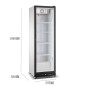 Vitrina Expositora Refrigerada HEDECO 380L 1P 5 Estantes 59.5x58x194cm Vitrina Expositora Refrigerada HEDECO 380L 1P 5 Estantes 59.5x58x194cm