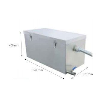 Trampa de Grasa 64.7x37.6x40cm /56.8x31.8x31.2cm - Separador de Aceites y Grasas