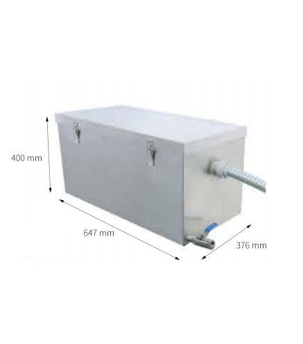 Trampa de Grasa 64.7x37.6x40cm /56.8x31.8x31.2cm - Separador de Aceites y Grasas