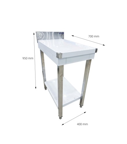 Mesa Trabajo Inoxidable Doble Bandeja 40x70x95cm ATS47A