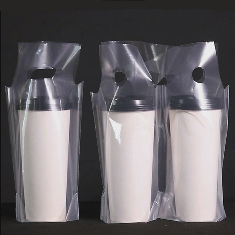 Bolsas Transparente para Vasos de Té y Bebidas - Individual y Doble Bolsas Transparente para Vasos de Té y Bebidas - Individual y Doble